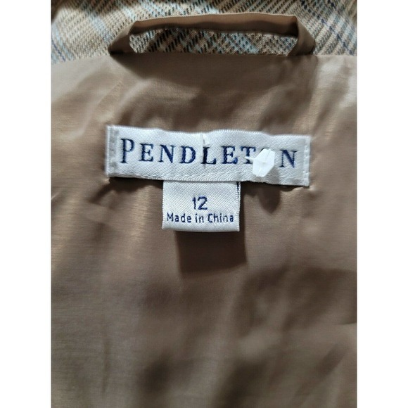 Pendleton Women Multicolor Cotton Single Breasted Three Buttons Fitted Blazer 12 - Picture 7 of 11